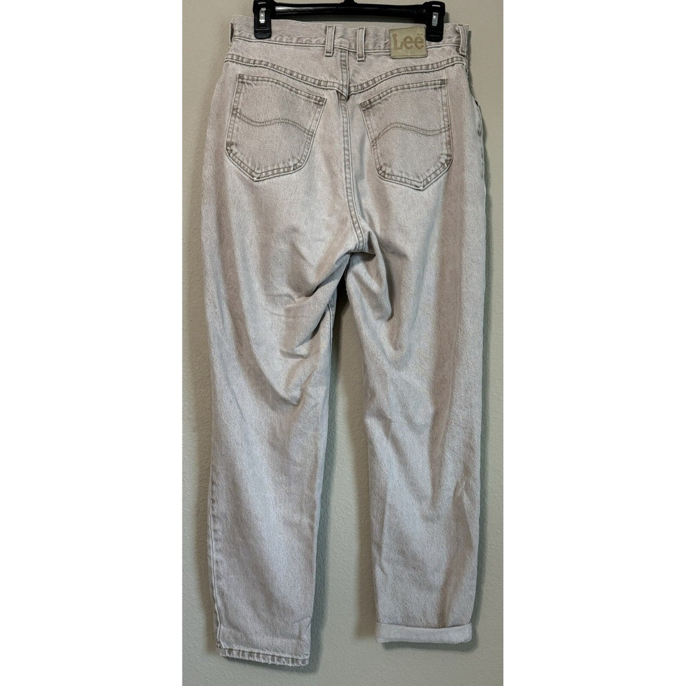 VTG Y2K Lee Women's Jeans Size 12M Tan/Brown High Rise Straight Leg - Picture 2 of 5